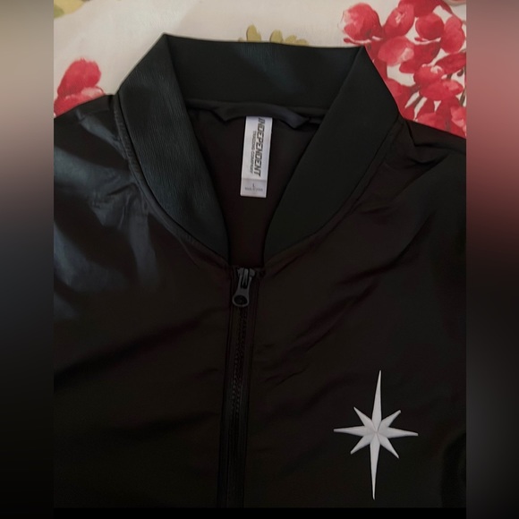 New! Black bomber jacket men’s L lightweight full zip - Picture 3 of 16